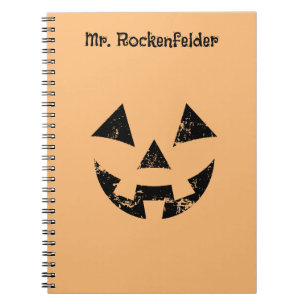 Personalisiertes Kürbisgesicht Halloween Jack-o-La Notizblock