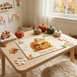 Personalisiertes Kürbiskinder-Puzzlegeschenk