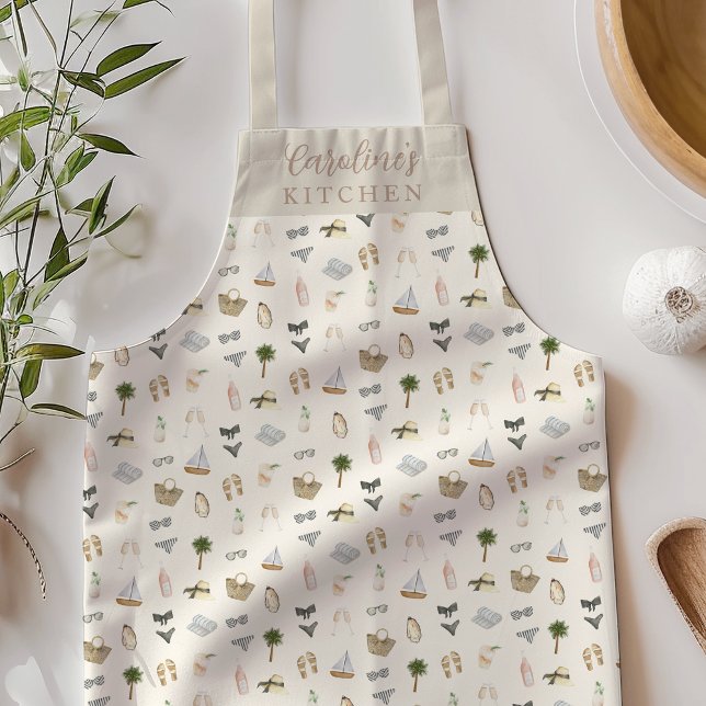Personalisiertes Küsten-Sommer-Muster Schürze (Von Creator hochgeladen)