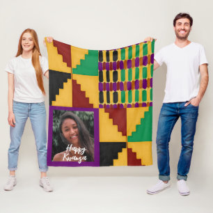 Personalisiertes Kwanzaa-Muster Fleecedecke