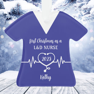 Personalisiertes L&D-Krankenpfleger-Weihnachten Ornament