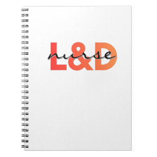 Personalisiertes L&D-Krankenschwester-Typografie f Notizblock