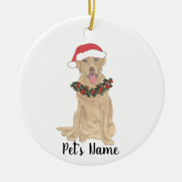 Personalisiertes Labrador (Dudley) Keramik Ornament