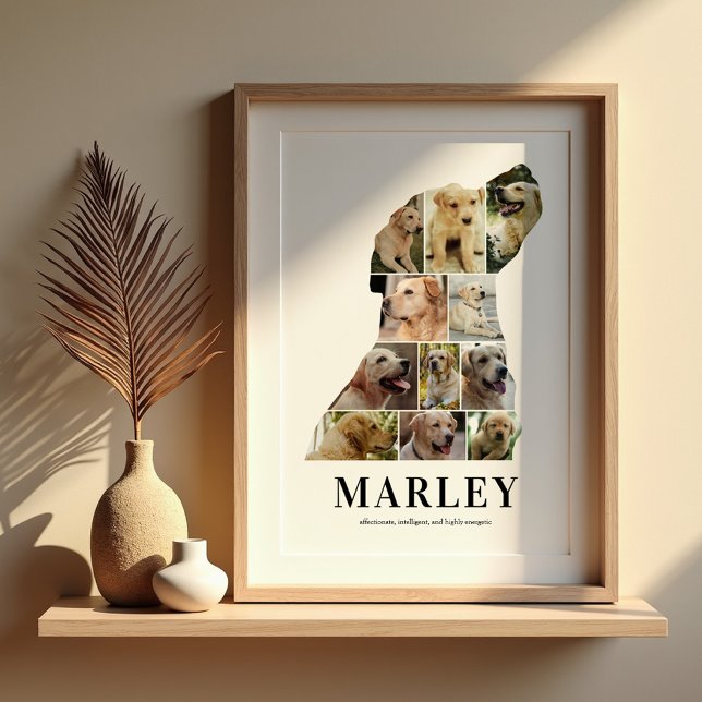 Personalisiertes Labrador-Fotocollage-Poster Poster (Von Creator hochgeladen)