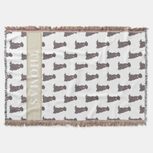 Personalisiertes Labrador (Schokoladenbraun) Decke