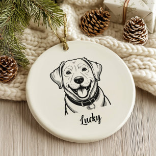 Personalisiertes Labradors Weihnachten Keramik Ornament