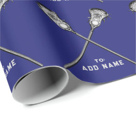 Personalisiertes Lacrosse-Geschenk Geschenkpapier