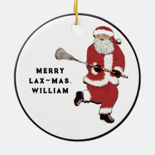 Personalisiertes Lacrosse-Geschenk Keramikornament