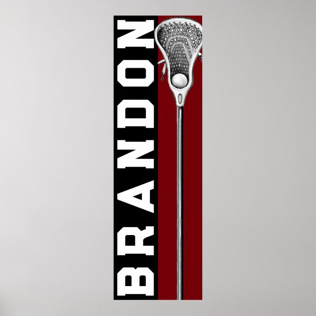 Personalisiertes Lacrosse Poster (Vorne)