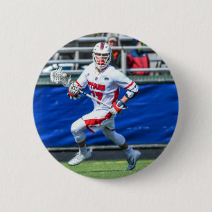 Personalisiertes Lacrosse Sport Foto Button