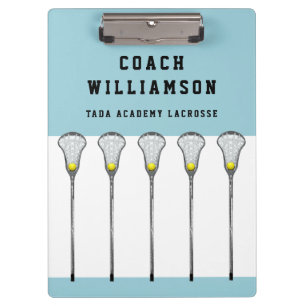Personalisiertes Lacrosse-Trainer-Clip-Board Klemmbrett