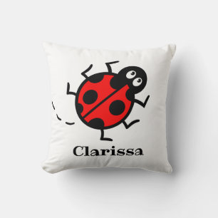 Personalisiertes Ladybird-Muster Kissen