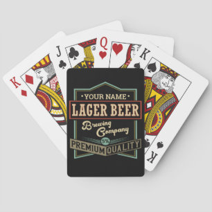 Personalisiertes Lager Bierbrauer Co Label Bar Pub Spielkarten
