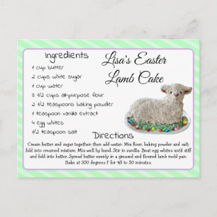 Personalisiertes Lamm Rezept Ostern Weinroute Feiertagspostkarte