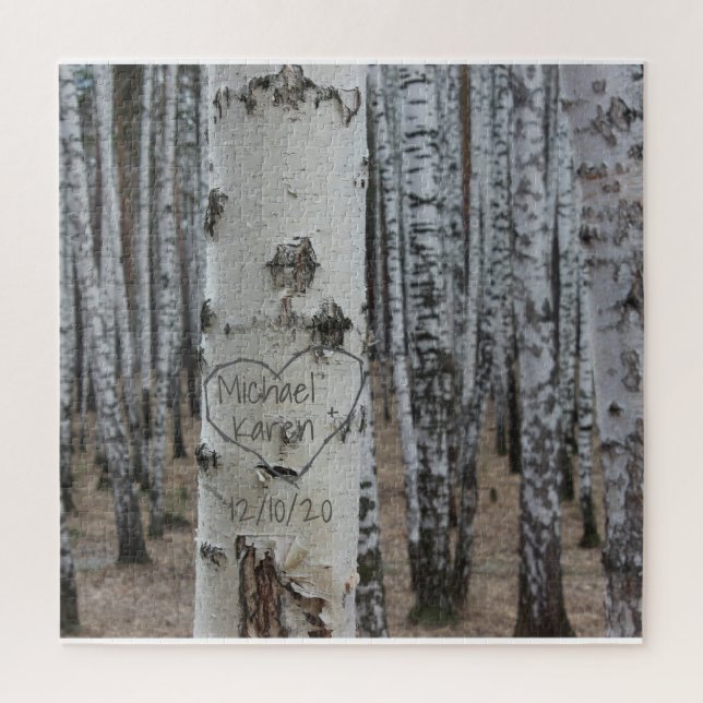 Personalisiertes Land Rustikale Namen im Herzen (Vertikal)