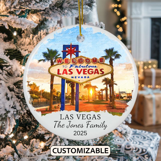 Personalisiertes Las Vegas Ornament, Nevada Keramik Ornament (Von Creator hochgeladen)