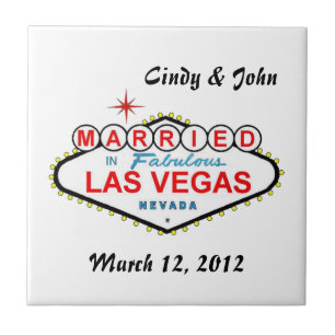 Personalisiertes Las Vegas verheiratet in Las- Fliese
