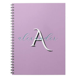 Personalisiertes Lavendel-Monogramm mit individuel Notizblock