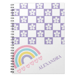 Personalisiertes Lavendel-Pastell-Regenbogen-Notiz Notizblock