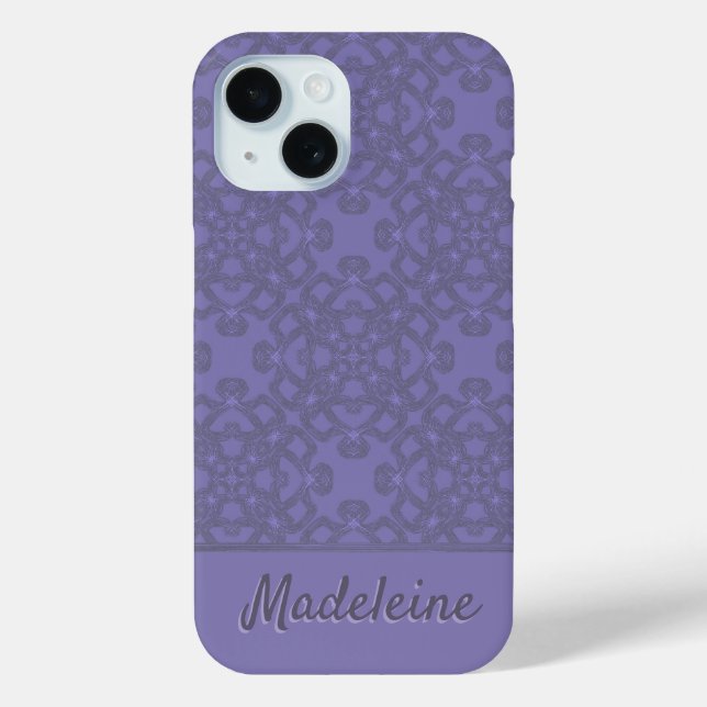 Personalisiertes Lavendelmuster Case-Mate iPhone Hülle (Rückseite)
