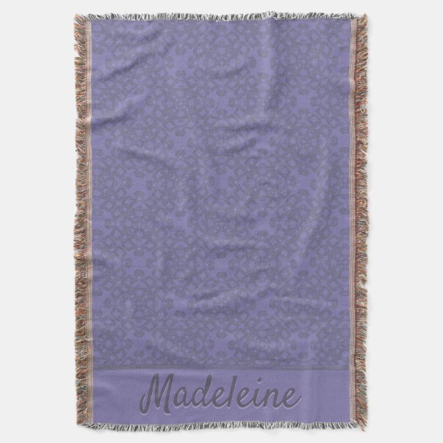 Personalisiertes Lavendelmuster Decke (Vorderseite Vertikal)