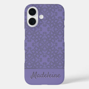 Personalisiertes Lavendelmuster iPhone 16 Hülle