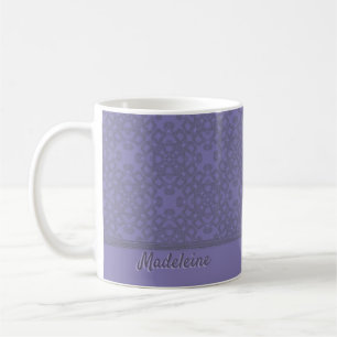 Personalisiertes Lavendelmuster Kaffeetasse