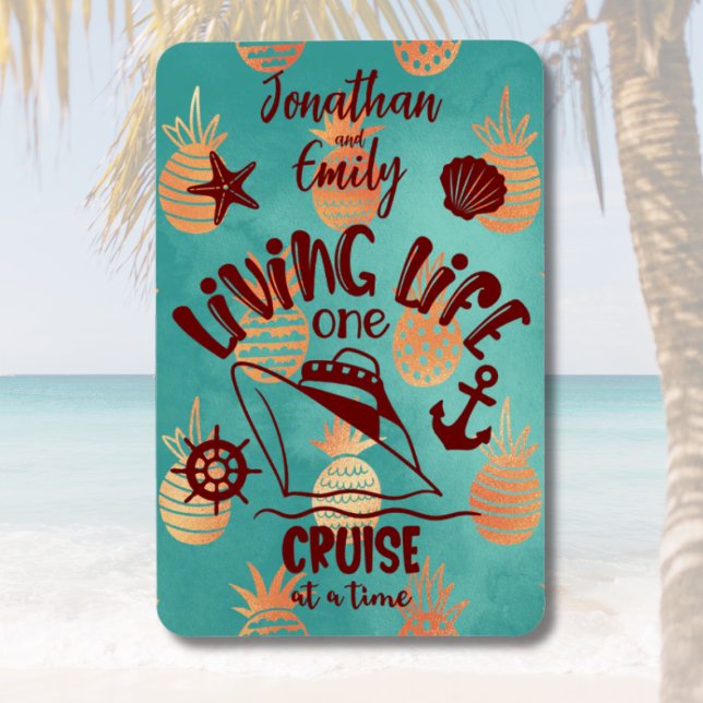 Personalisiertes Leben Eine Reise zu einer Zeit Magnet (Personalized Living Life One Cruise At A Time Cruise Door Magnet)