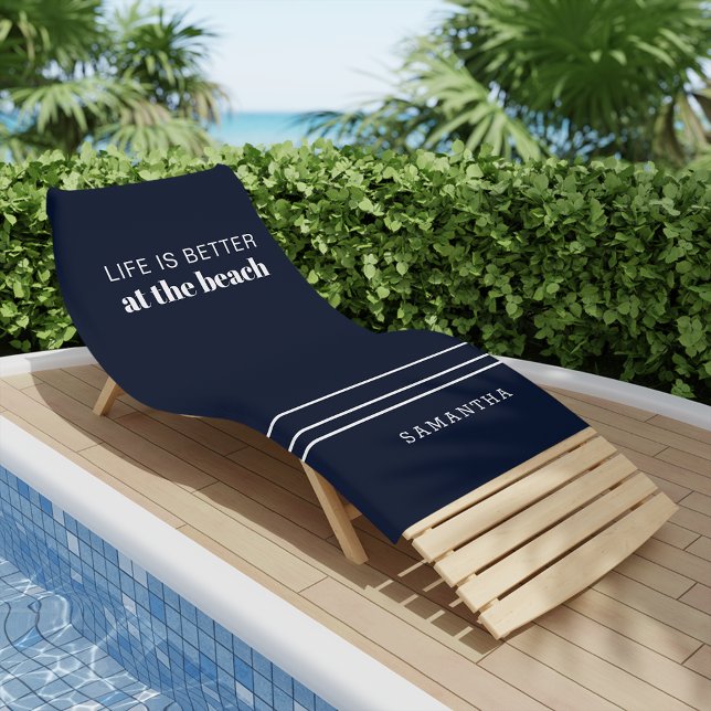 Personalisiertes Leben ist ein besserer Familienur Strandtuch (Von Creator hochgeladen)