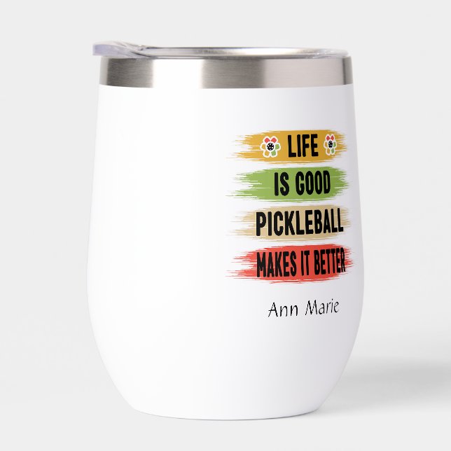 Personalisiertes Leben ist gut Pickleball Wein (Rechts)