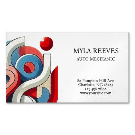 Personalisiertes, lebendiges abstraktes Design Magnetische Visitenkarte