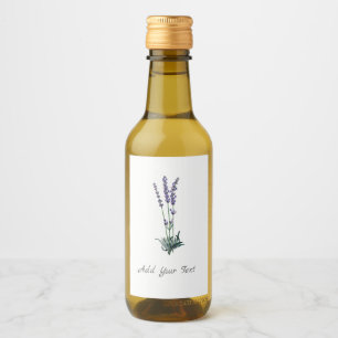 Personalisiertes Lebensmittelgetränk Lavendel-Kräu Weinetikett