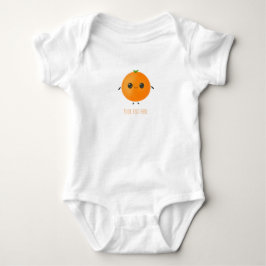 Personalisiertes Lebensmittelorange Baby Strampler