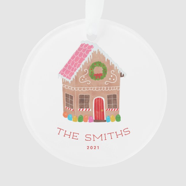 Personalisiertes Lebkuchen Keramik Ornament (Vorderseite)