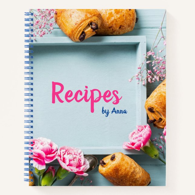 Personalisiertes leeres Rezept Kochbuch einschreib Notizbuch (Vorderseite)