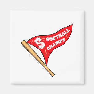 Personalisiertes legendäres Damen Softball-Champ T Magnet