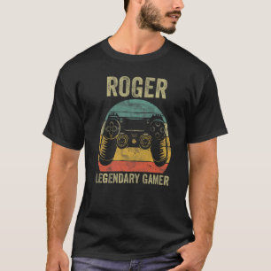 Personalisiertes legendäres Gamershirt Roger Name T-Shirt
