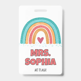 Personalisiertes Lehrer-Abzeichen mit Rolle Ausweis