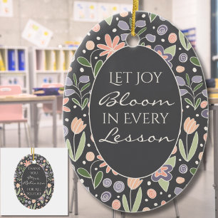 Personalisiertes Lehrer-Dankeschön-Ornament Keramik Ornament