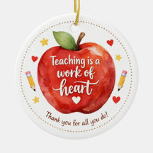 Personalisiertes Lehrer-Dankeschön-Ornament