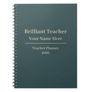 Personalisiertes Lehrer-Planer-Notizbuch 2026 Notizblock