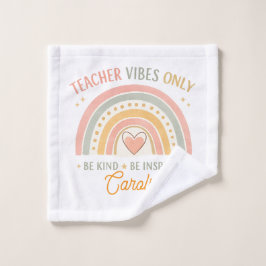 Personalisiertes Lehrer-Vibes-Only-Handtuch Waschlappen