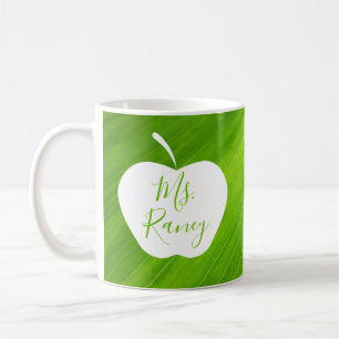 Personalisiertes Lehrergeschenk, Apfel-Lehrergesch Kaffeetasse