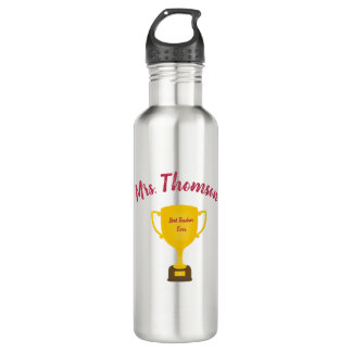 Personalisiertes Lehrergeschenk, Beste Lehrerin je Edelstahlflasche