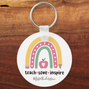 Personalisiertes Lehrergeschenk Lehren Liebe Inspi Schlüsselanhänger