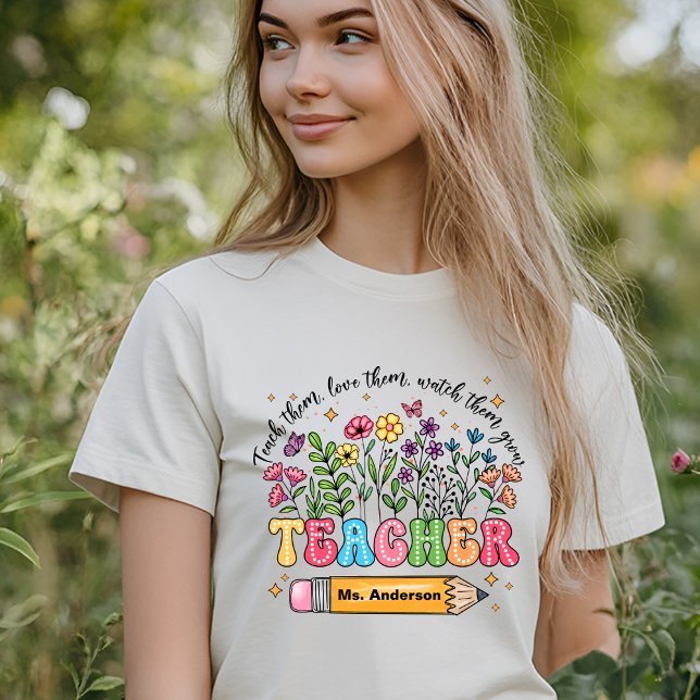 Personalisiertes Lehrergeschenk T-Shirt (custom teacher name shirt)