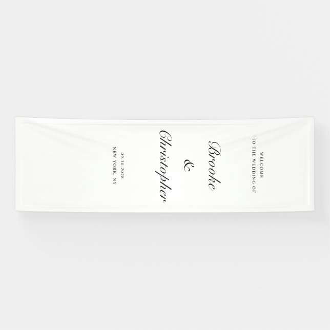 Personalisiertes Leinen-Willkommensschild – Maßges Banner (Horizontal)