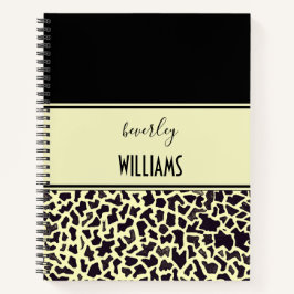 Personalisiertes Leopard Cream Spiral Notebook Notizbuch