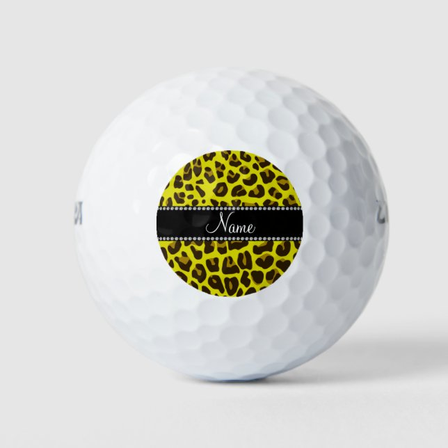 Personalisiertes Leopardenmuster Golfball (Vorderseite)