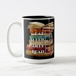 Personalisiertes Lesen zuerst Zweifarbige Tasse